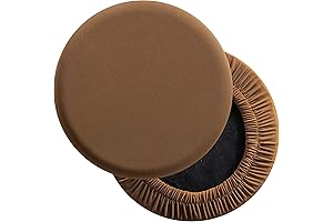 LUSHVIDA Super Soft Washable Round Bar Stool Covers