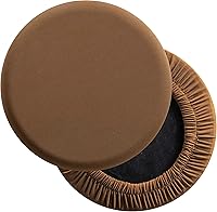 Vista 1 de LUSHVIDA Juego de 2 fundas redondas para taburetes de bar, súper suaves y lavables, elásticas para sillas de 12 a 14 pulgadas de diámetro, juego de 2
