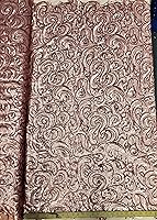 Vista 11 de The Spiral Sequin - Tela de lentejuelas rizadas de 3 pies y 1 yardas, sobre malla de polietileno, por el patio, tela de lentejuelas, mantel, lino