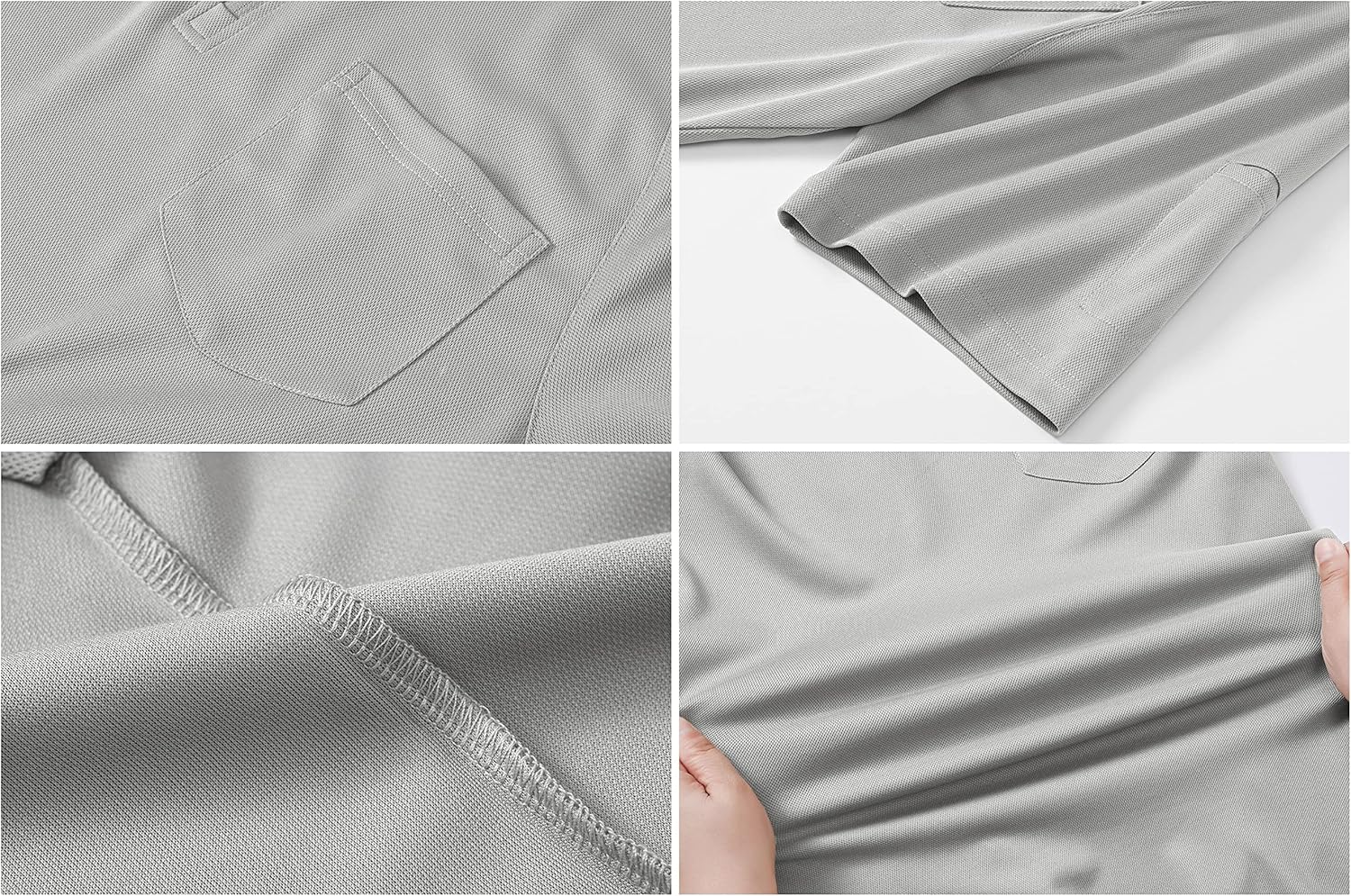 Rdruko Men's 1/4 Zip Polo Shirts with Pocket Summer Short Sleeve Breathable Quick Dry Golf Tennis Tops Casual Smart Work T Shirts 7