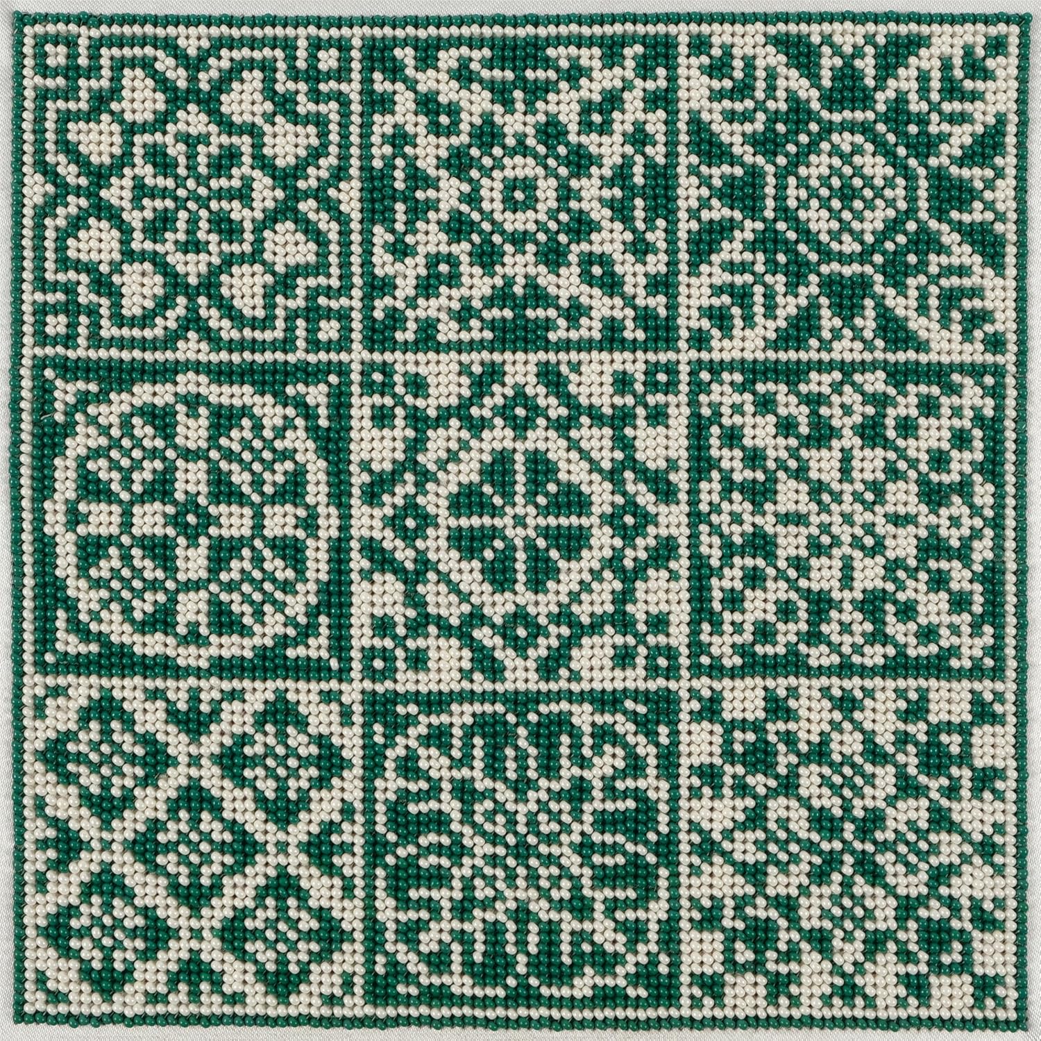 Bead Embroidery Kit Quaker Sampler AllAboutEmbroidery Beaded Cross Stitch Quaker Needlework (Red)