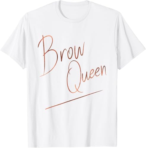 Miniatura 20 de Brow Queen Ombre - Camiseta de escritura a mano, regalo para artista de maquillaje, Negro, S Negro,Azul Marino,Blanco,Plateado,Marrón,Limón,Jaspeado