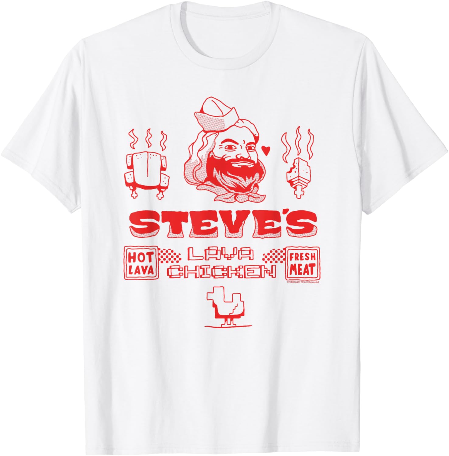 A Minecraft Movie Steve’s Lava Chicken Restaurant Logo T-Shirt A Minecraft Movie Steve’s Lava Chicken Restaurant Logo T-Shirt
