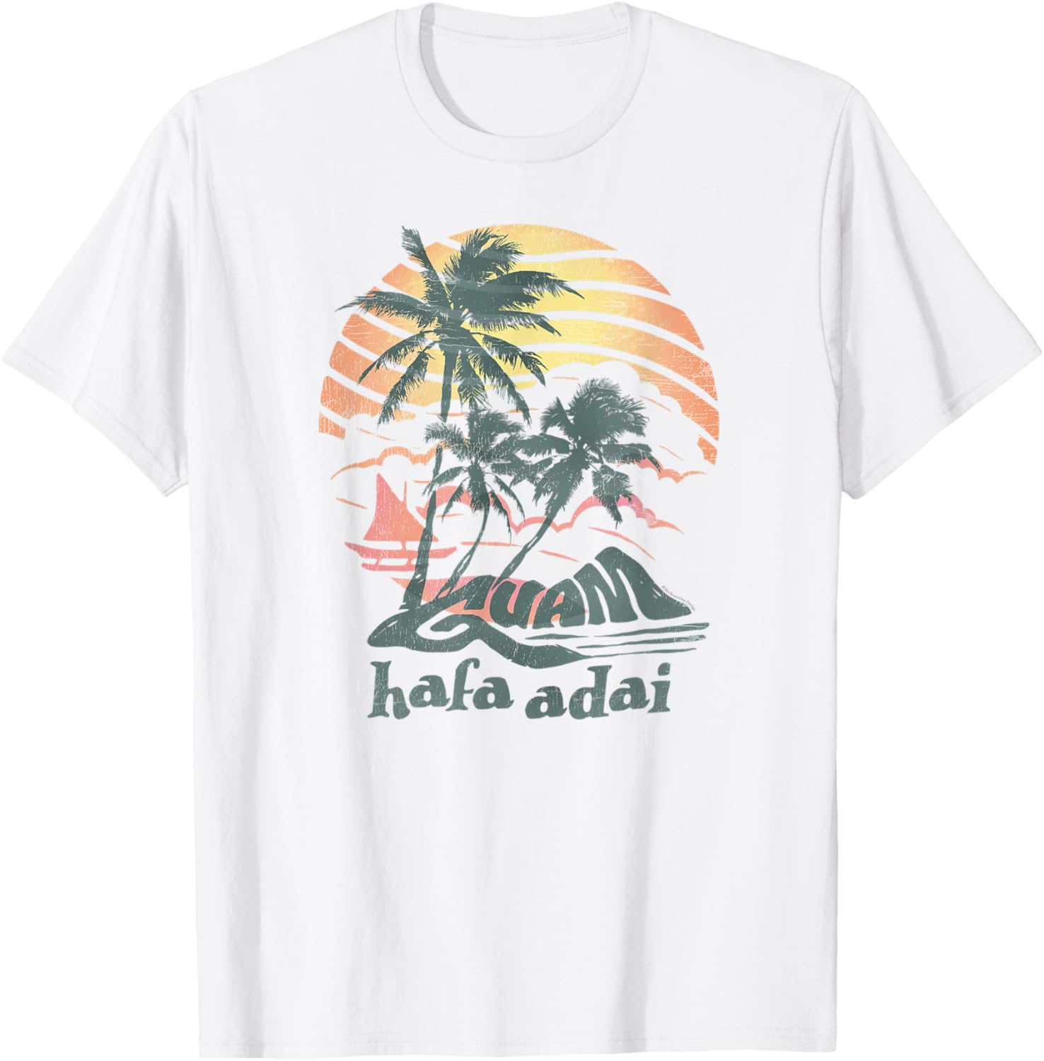 グアムアイランドサンセットハファアダイ | 671デザインホワイト Tシャツ