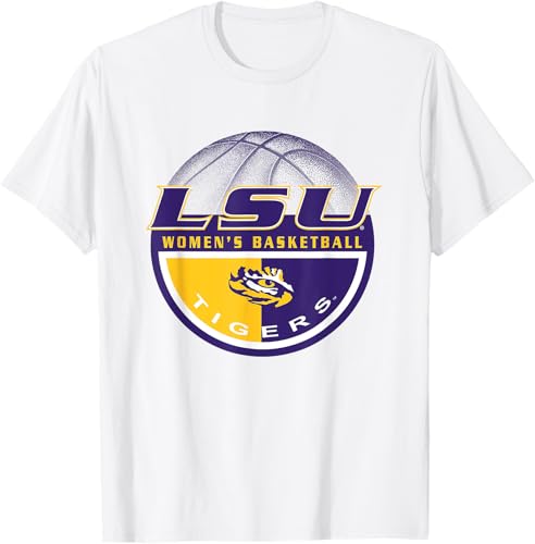 LSU Tigers Camiseta de baloncesto para mujer con licencia oficial, Blanco