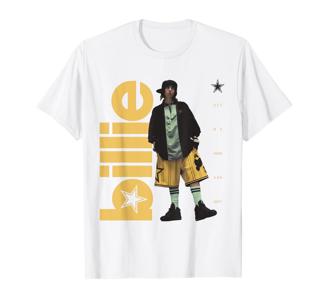 Photo officielle Billie Eilish HIT ME Hard and Soft debout T-Shirt