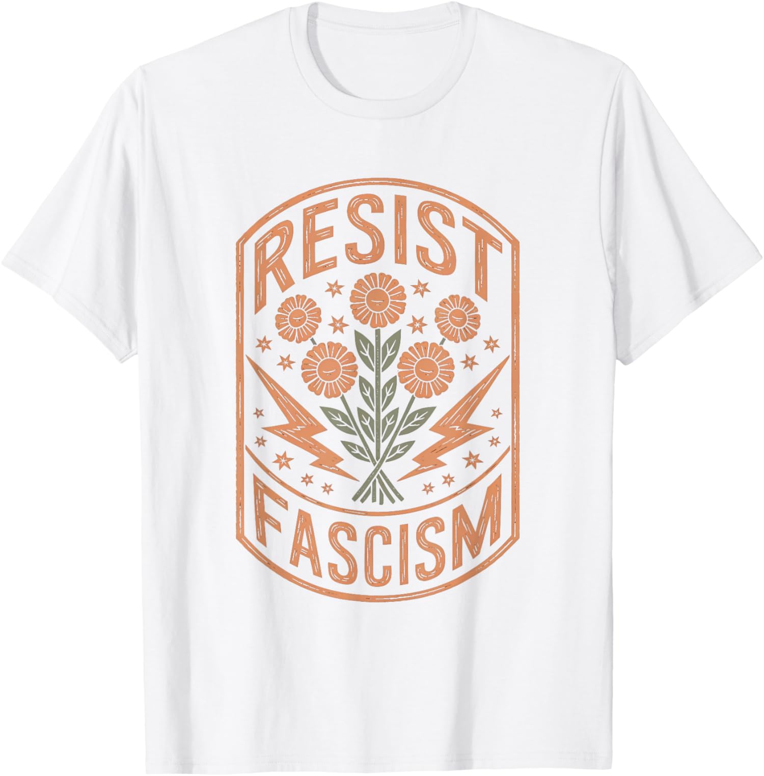Resist Fascism Protest Trump Anti Trump President Unisex T-Shirt - Picture 8 of 8