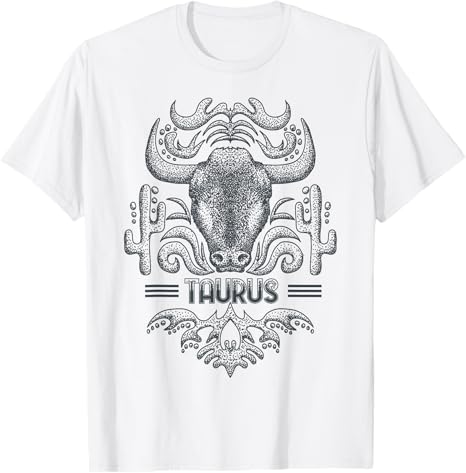Taurus Taurus Vintage Retro Zodiac Sign T-Shirt