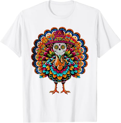 Sugar Skull Turkey Thanksgiving Pilgrim Hat Shirts