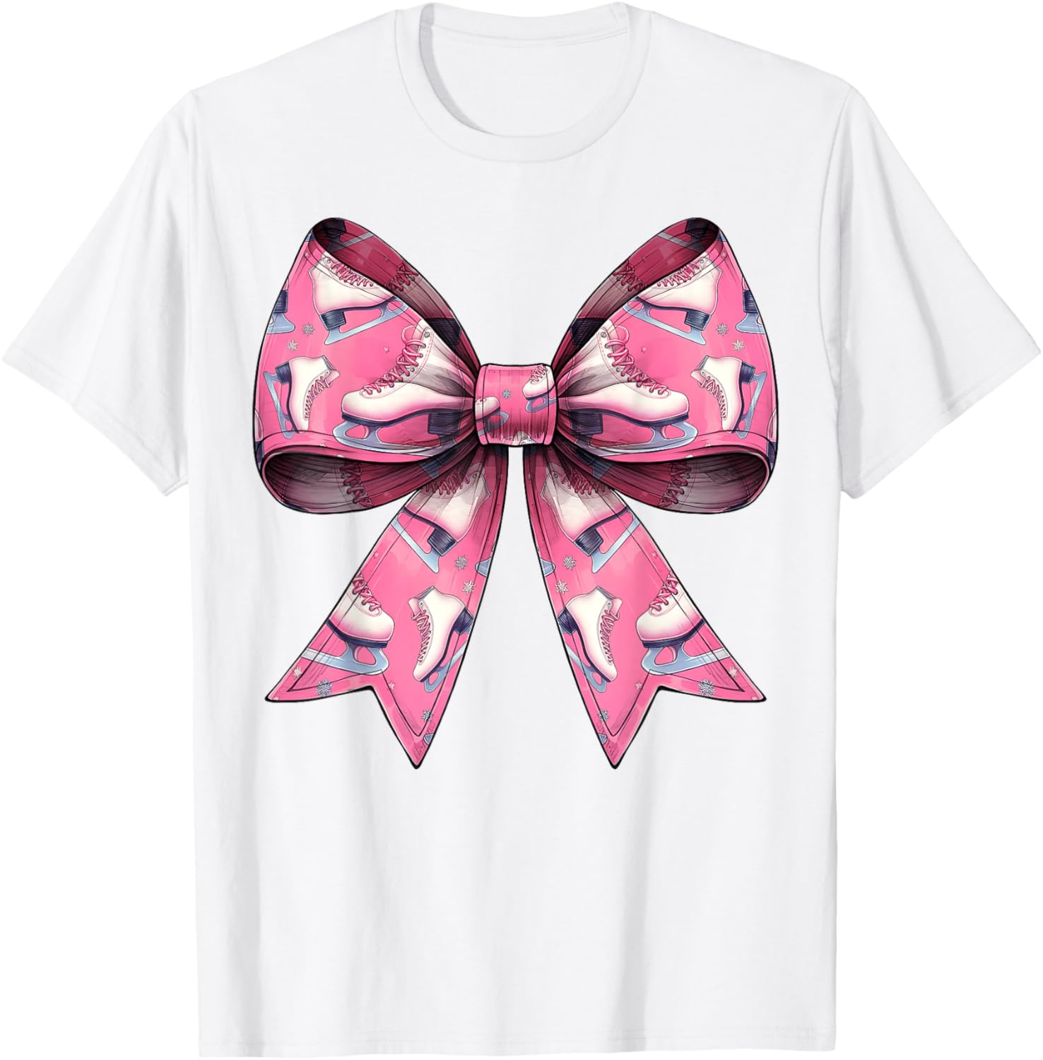 Coquette Bow Ice Skating Mom Ice Skater Mothers Day Pink T-Shirt Coquette Bow Ice Skating Mom Ice Skater Mothers Day Pink T-Shirt