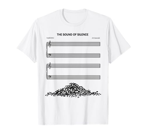 El sonido del silencio: notas musicales Camiseta