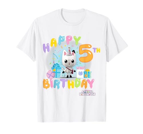 DreamWorks Gabby's Dollhouse Happy 5th Birthday T-Shirt