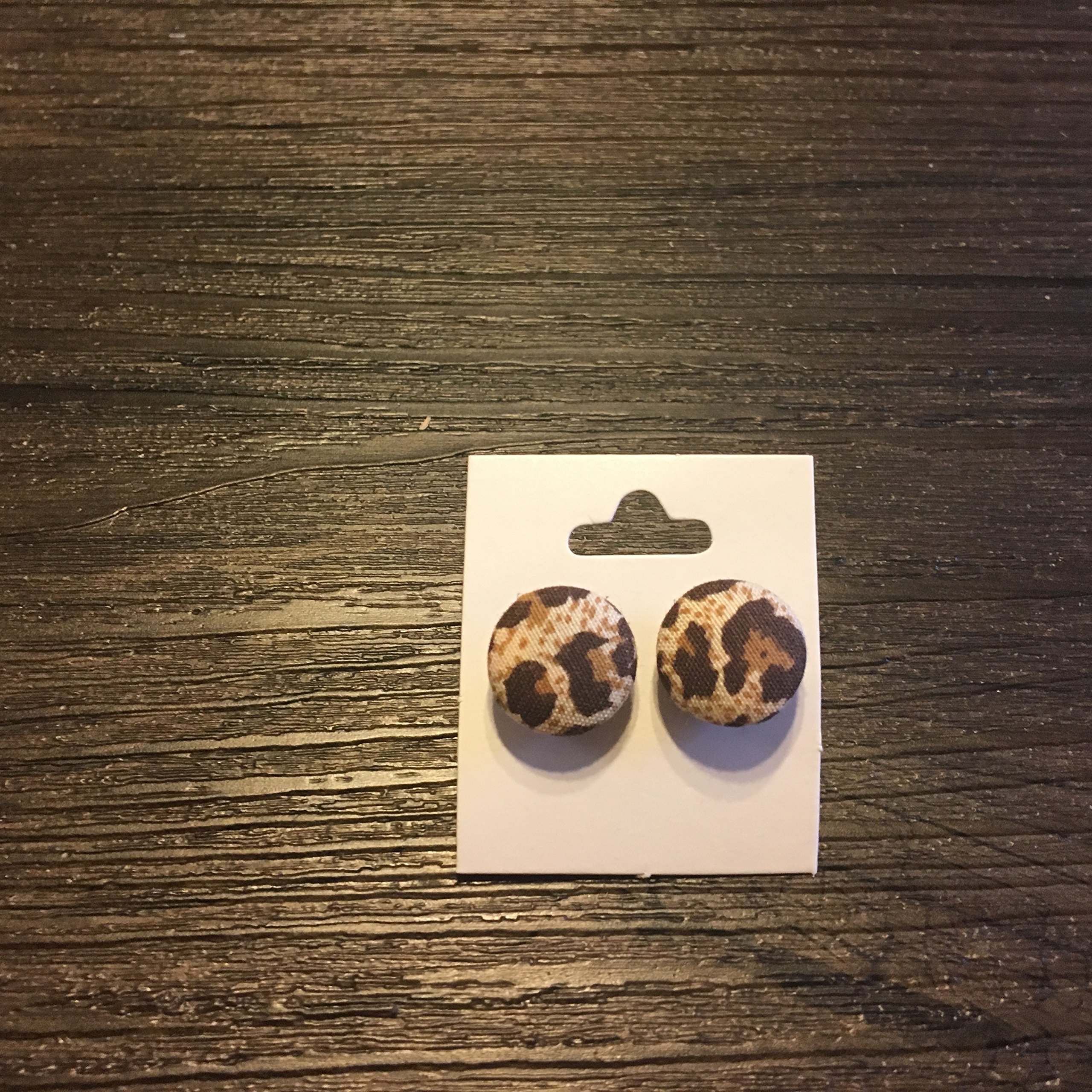 Earring Fabric round buttom