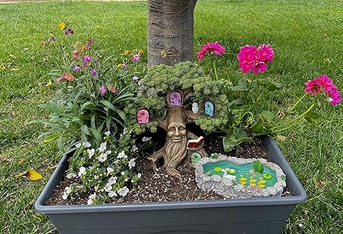 Miniatura 8 de GlitZGlam Duck Pond – Mamá y patitos Un estanque de patos miniatura para un jardín de hadas en miniatura y accesorios de jardín en miniatura