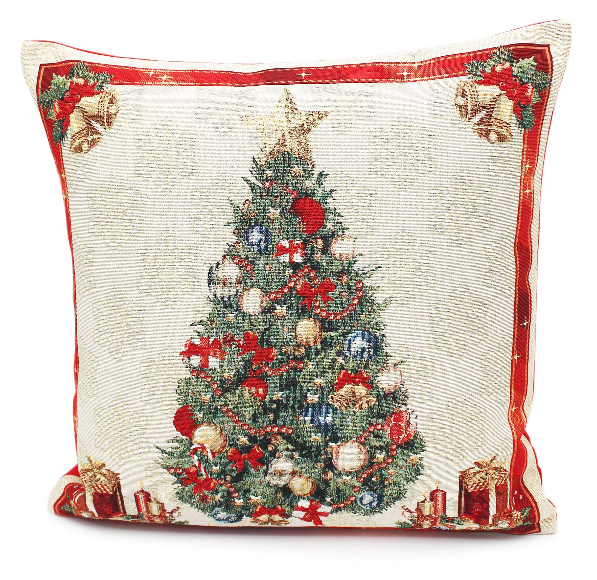 Peggy Wilkins Multicolour Deck The Halls Christmas Tapestry Cushion - 45Cm X 45Cm
