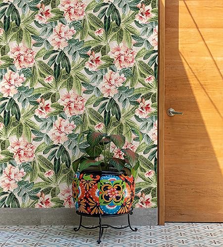 Vista 292 de Tommy Bahama - Papel tapiz para despegar y pegar, papel tapiz tropical para dormitorio, tocador, cocina, vinilo, cobertura de 30.75 pies cuadrados