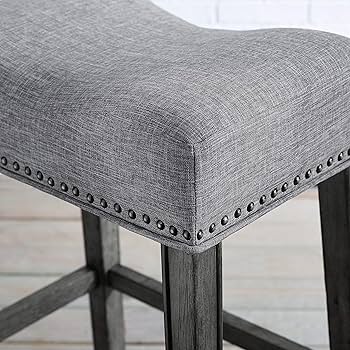 Roundhill Furniture Coco Upholstered Backless Saddle Seat