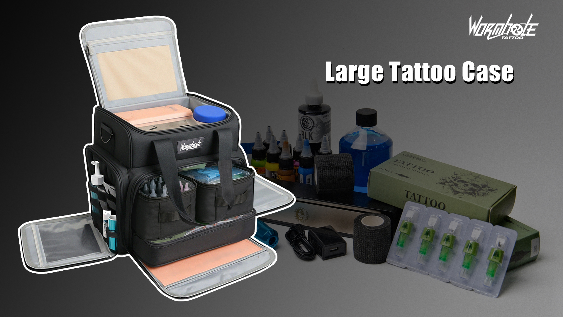 Amazon.com: Wormhole Tattoo Case Tattoo Backpack with 3 Inner
