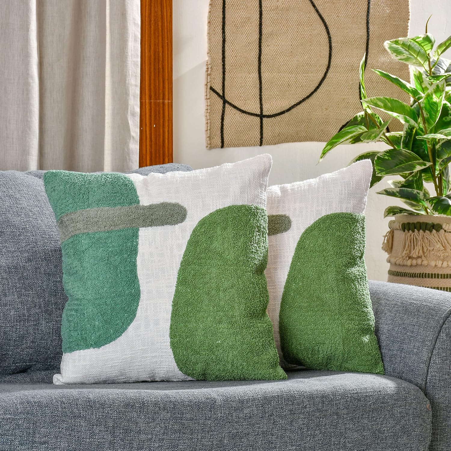 Buy Lyve Pillow Covers 18 x 18 inch Pillows Embroidered Decorative