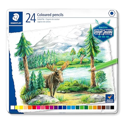 Staedtler 146C M24 Design Journey. Caja Metálica Con 24 Lápices De Colores Surtidos