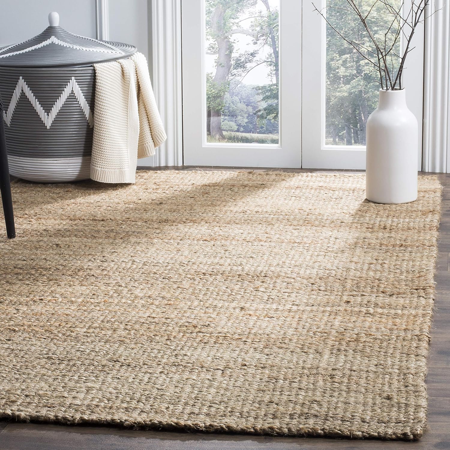 SAFAVIEH Natural Fiber Collection Area Rug - 5' x 8', Natural, Handmade Farmhouse Jute, Ideal for High Traffic Areas in Living Room, Bedroom (NF732A)