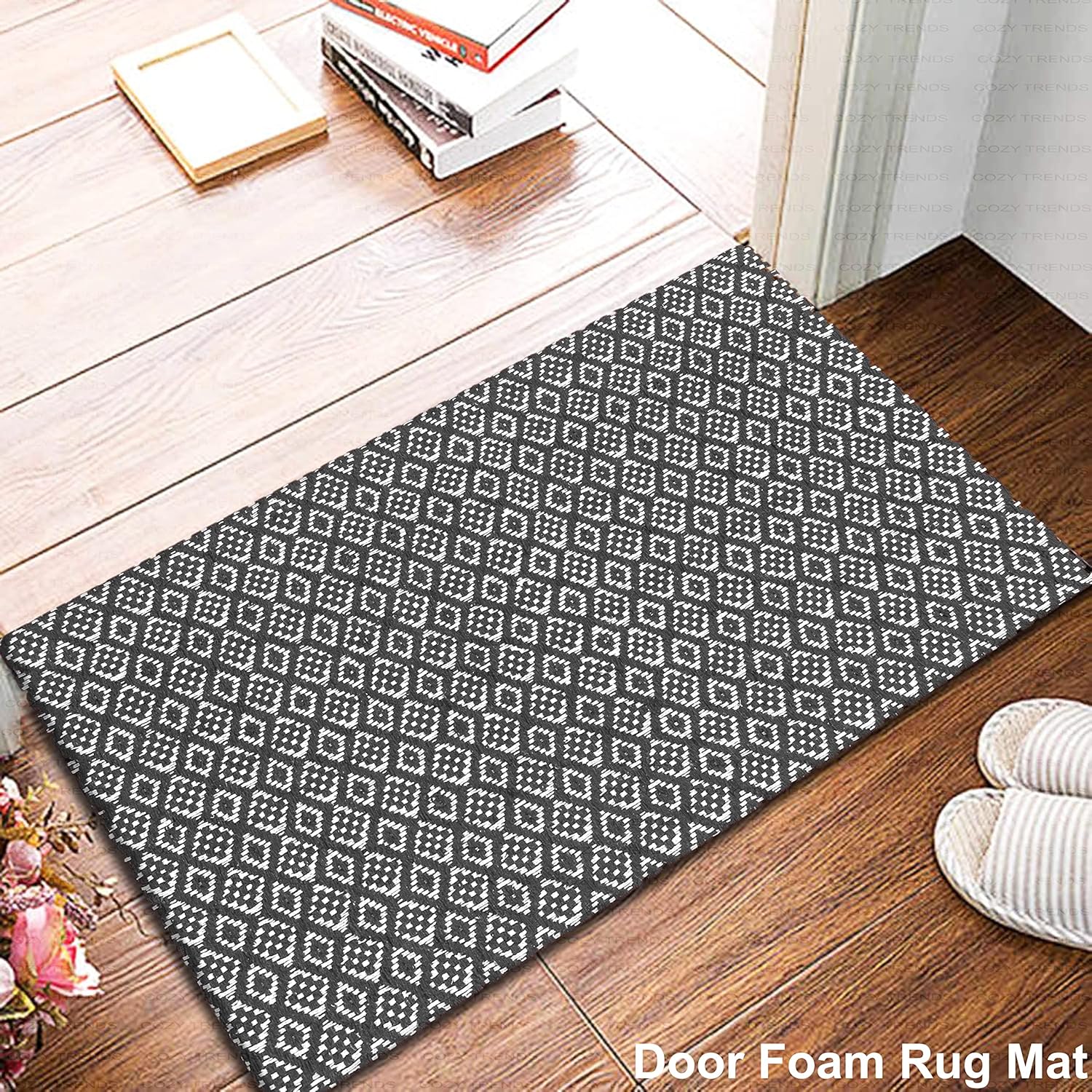 Kitchen Mat Cushioned Anti-Fatigue Kitchen Rug, Waterproof Non-Slip Kitchen Mats and Rugs Heavy Duty Comfort Foam Rug for Kitchen, Floor Home, Office, Sink, Laundry (Graphite, 18''x30'')