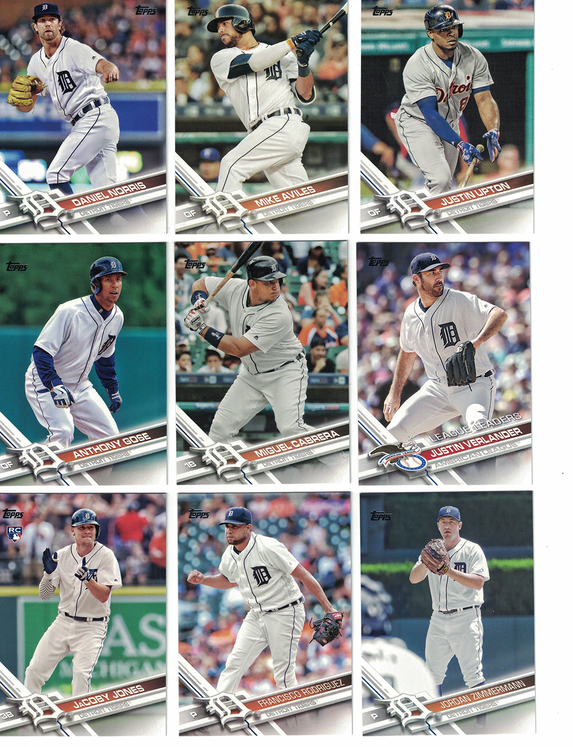 Detroit Tigers/Complete 2017 Topps Series 1 & 2 Baseball Team Set.-image-17