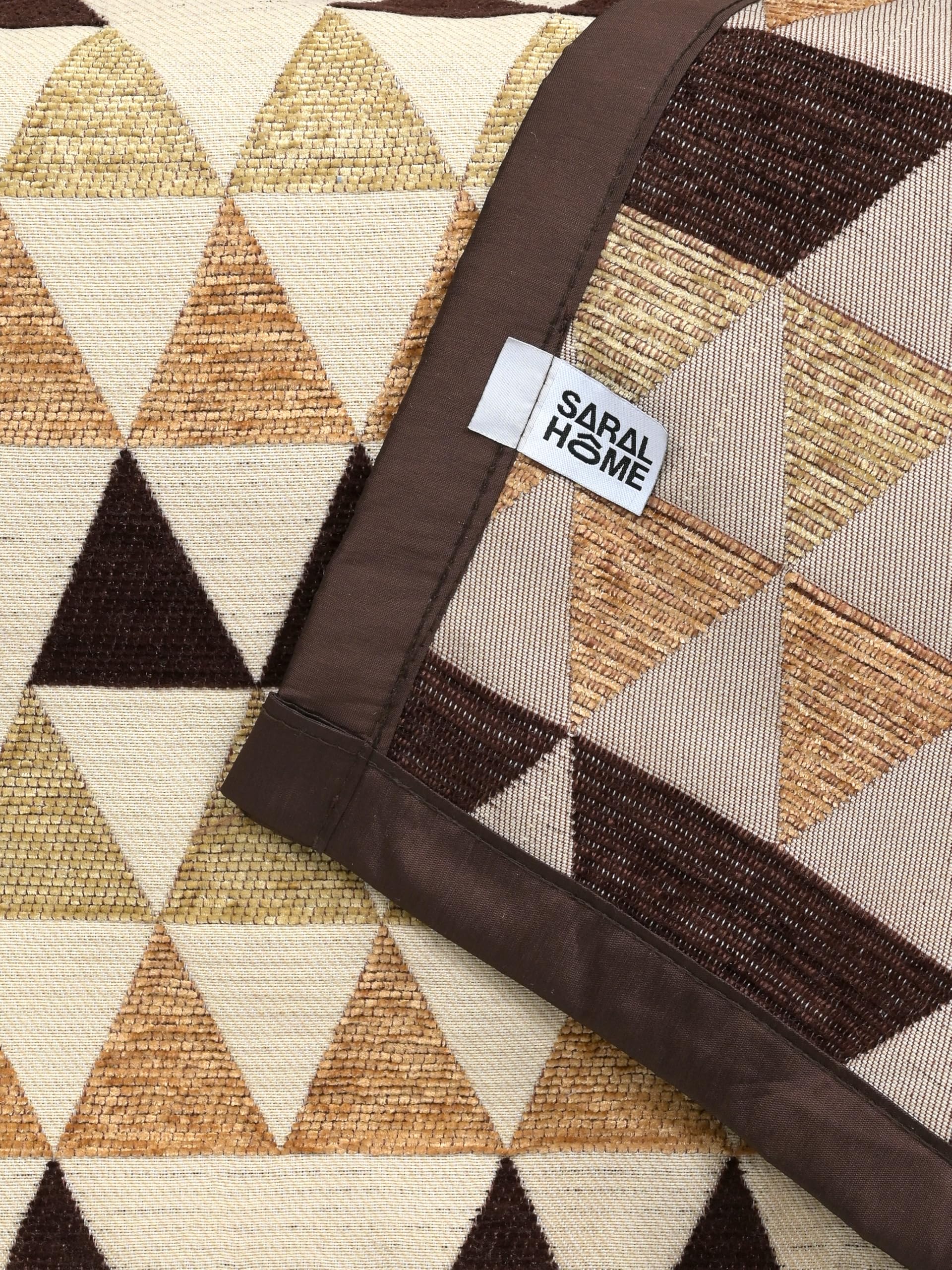 SARAL HOME EASY LIVING Saral Home Chenille 3 Seater Sofa Cover Throw (Brown, 140x210 cm) 1