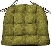 Vista 20 de Barnett Home Decor Cojín para Silla de Comedor de Microgamuza Camel con Lazos - 15 x 17 Tamaño Pequeño Cojín para Silla - Relleno de Espuma