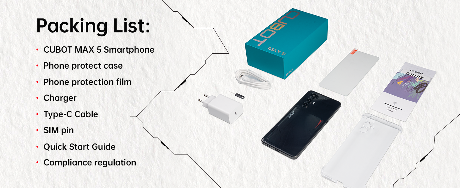 Amazon.com: CUBOT MAX 5 5G Cell Phone Unlocked, 24GB+256GB Android 