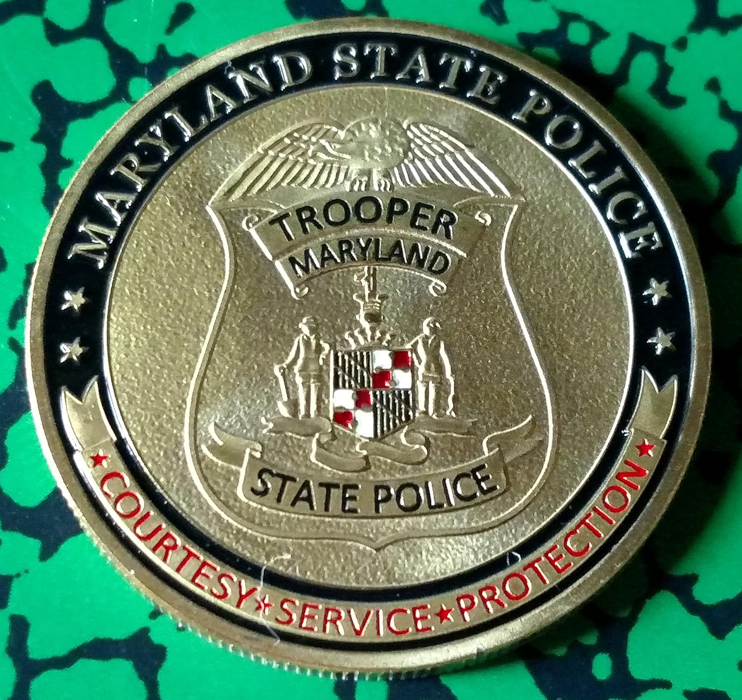 Maryland State Police Department Law Enforcement #75 Challenge Honor Coin