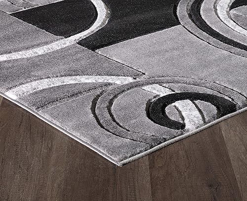 Miniatura 5 de GLORY RUGS Alfombra de área moderna, suave, tallada a mano, alfombra de piso contemporánea con textura esponjosa de primera calidad para interiores