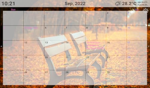 Tablet de Calendar
