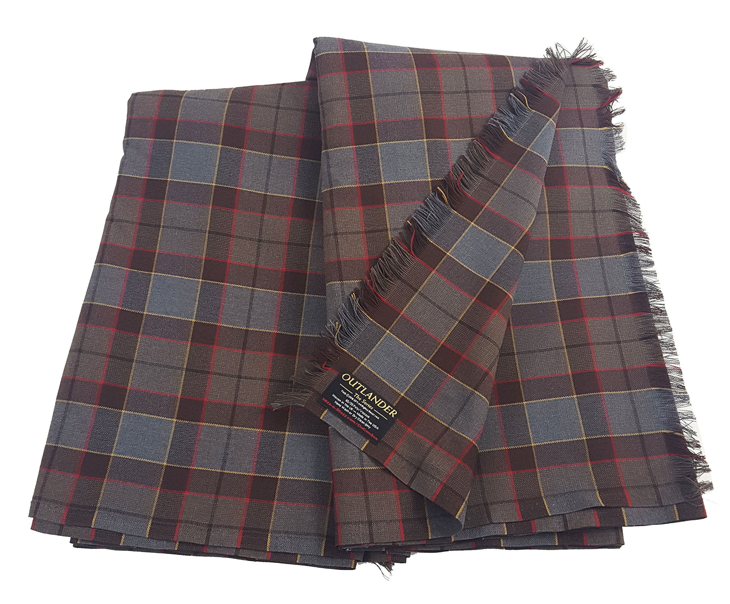 The Celtic Croft Outlander Fraser Great Kilt Poly/Viscose Tartan - Officially Licensed