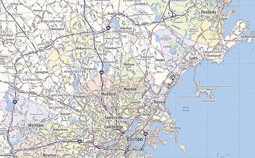 Miniatura 3 de Mapa de pared laminada de la zona metropolitana