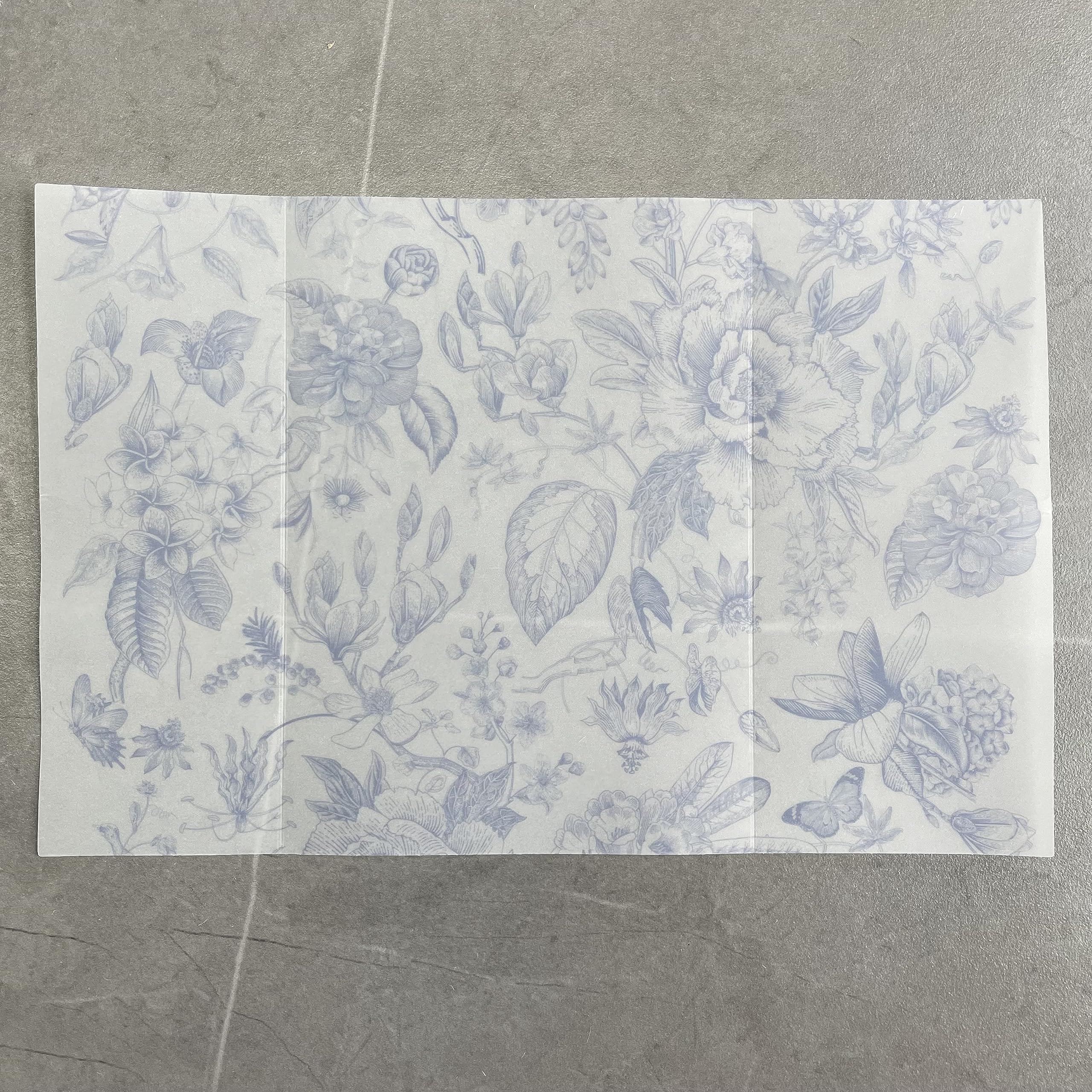 Zaproszenie na ślub Kartki welinowe, opaski z niebieskimi kwiatami odpowiednie do zaproszenia ślubnego 5 x 7(20pcs)
