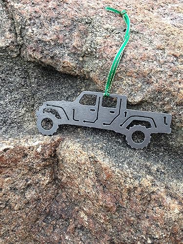 Miniatura 8 de Off Road Truck Christmas Ornament Perfect For jeep gladiator Owners (Dark Grey (Bare Metal))