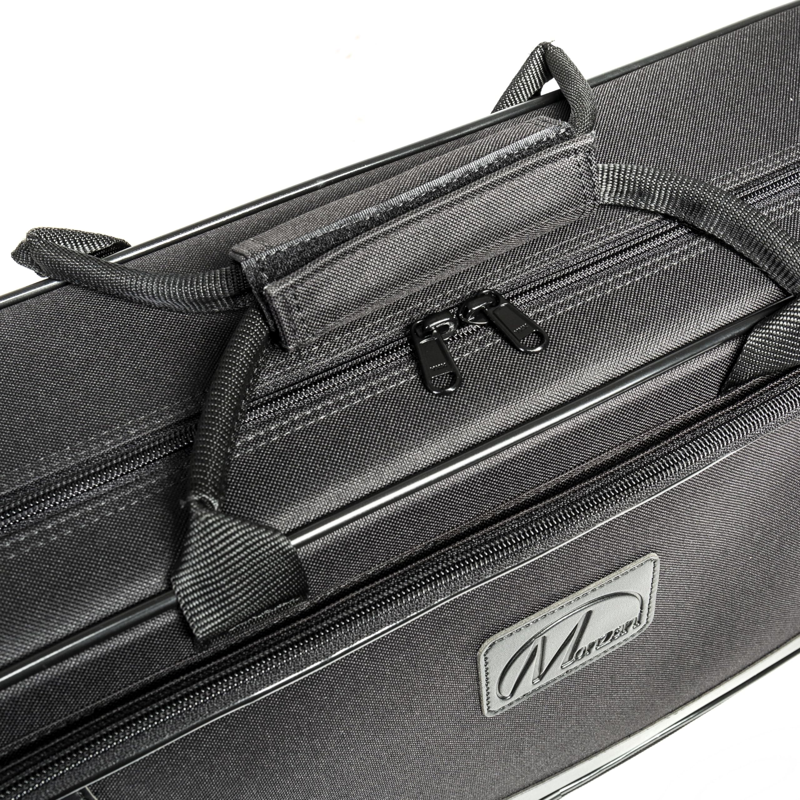 Monzani Alto Sax Case Pro, Robuster Leichtkoffer, Wasserabweisend, Rucksackgurten, Extra Stauraum für Noten und Zubehör, Altsaxophone, BLA0005689-000