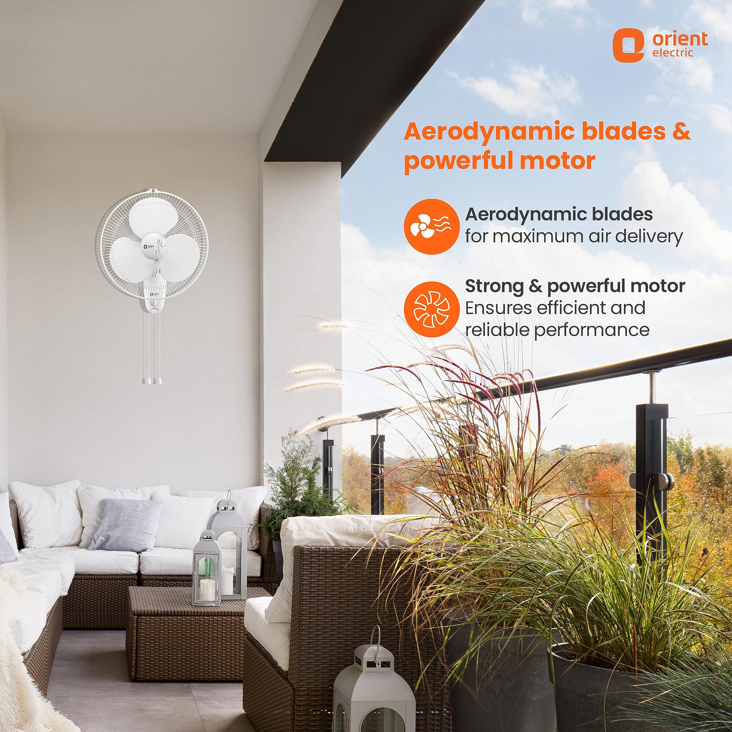 Orient Electric Wall Fan - Powerful Cooling -4
