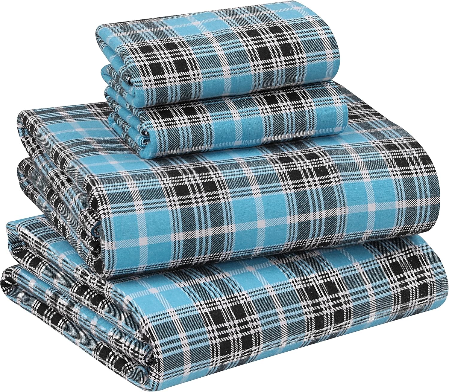 RUVANTI Flannel Sheets King Size 100 Cotton Brushed
