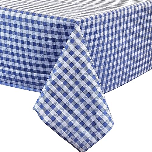 Miniatura 7 de allgala Mantel protector de vinilo de PVC impreso con diseño de cuadros impermeable, 54 x 78 pulgadas, color gris y luces, TC59104