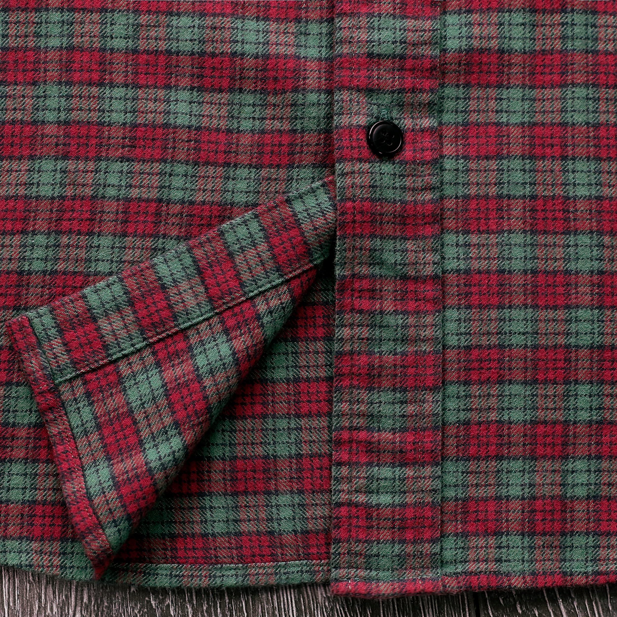 Dubinik® Camicia Flanella Uomo Camicia Quadri Uomo Cotone Casual Button Down Invernale Camicia in Flanella Leggera con Tasche