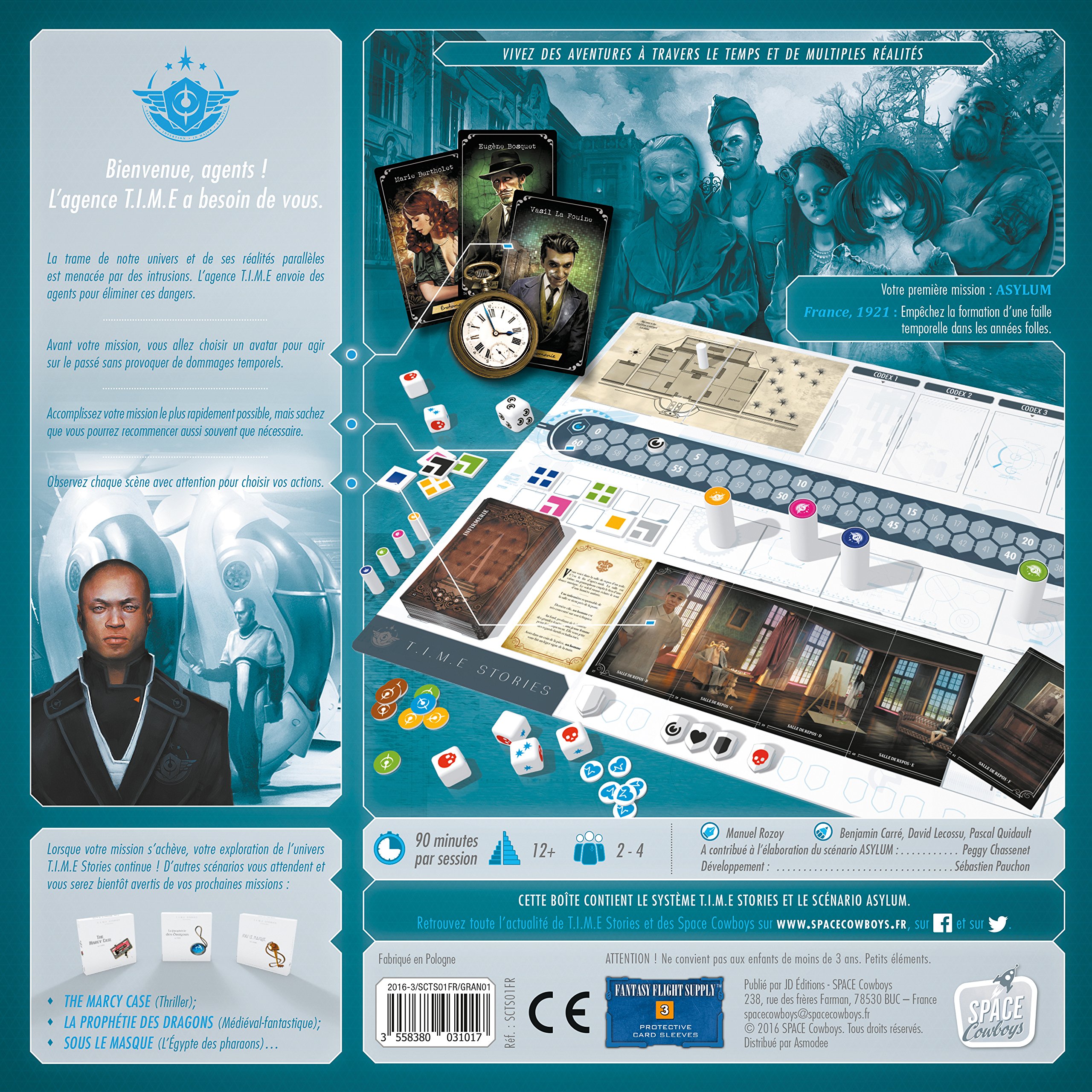 Time Stories Asmodee - Gra planszowa - Gra planszowa - Gra strategiczna - Gra kooperacyjna (język gry: francuski) dla 2 do 4 graczy