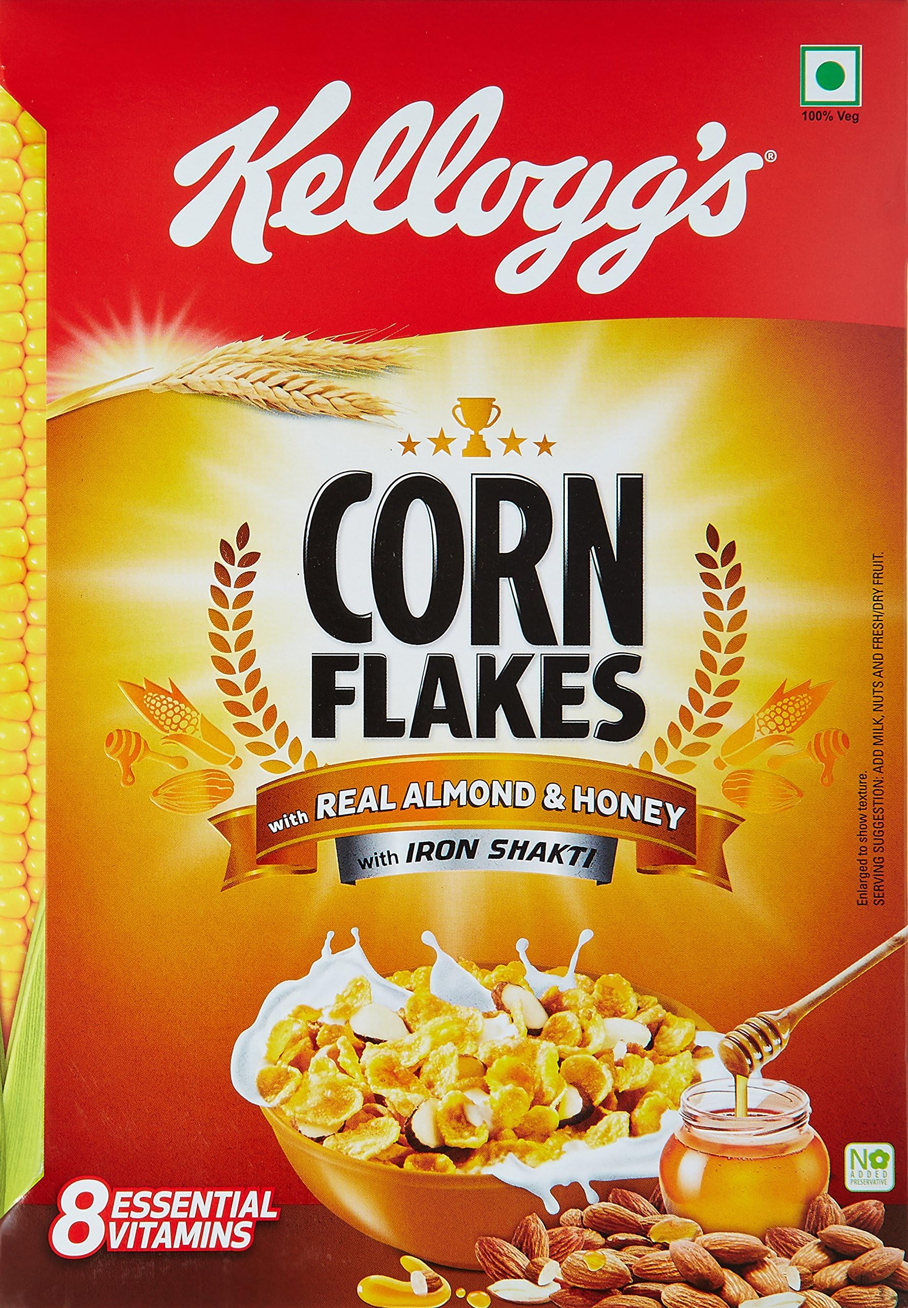 Kellogg's Corn Flakes with Real Almond and Honey, 300g