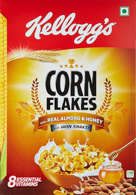Kellogg's Corn Flakes with Real Almond and Honey, 300g