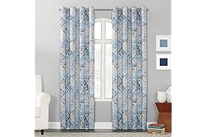 Sun Zero Reardon Global Medallion Blue Print Energy Efficient Grommet Curtain Panel