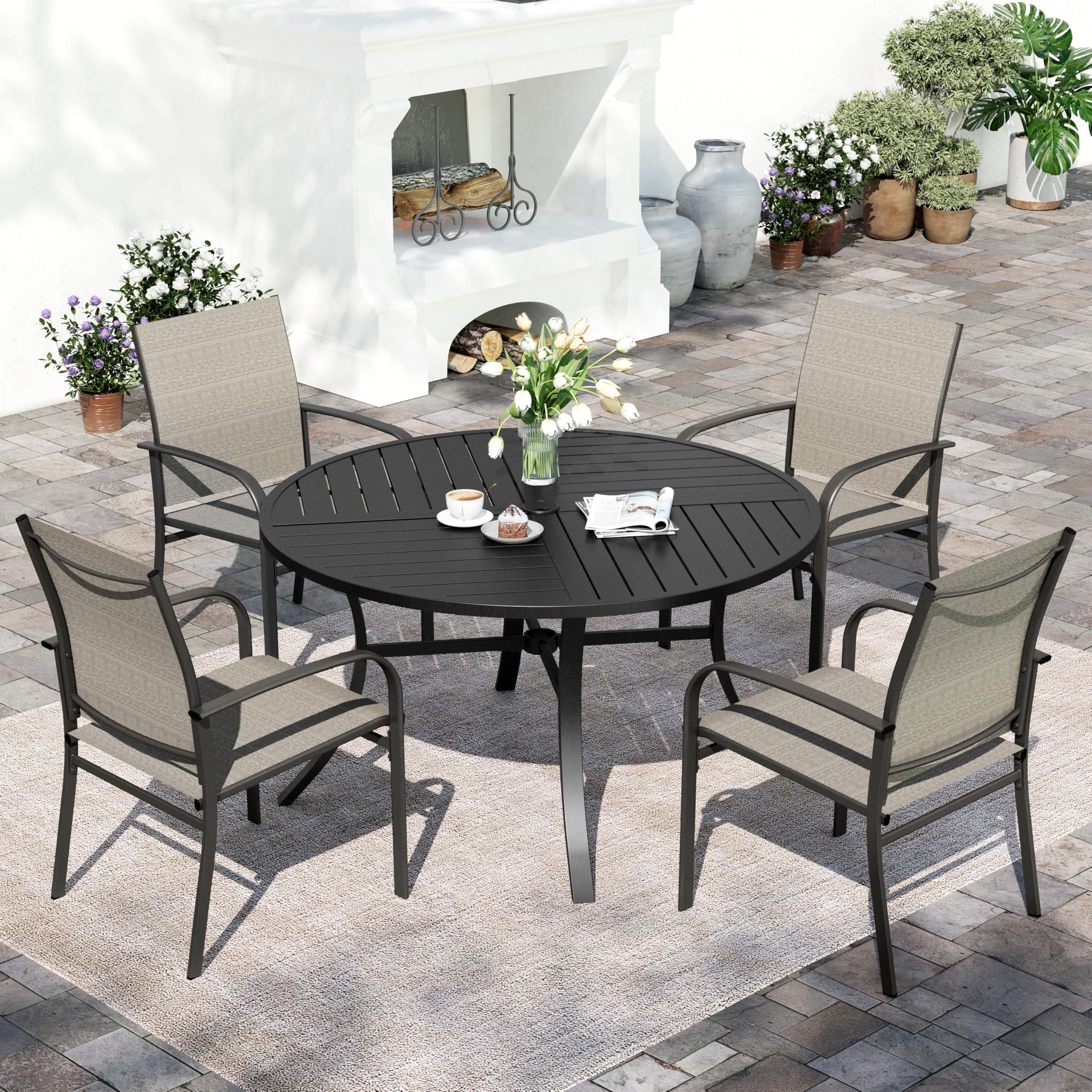 SUNSHINE VALLEY 5 Piece Patio Dining Set