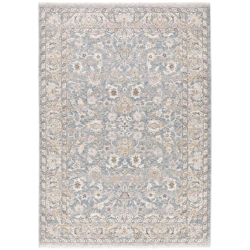 Maharaja Area Rug - 070E1-3'3" x 5' - in Blue/Ivory