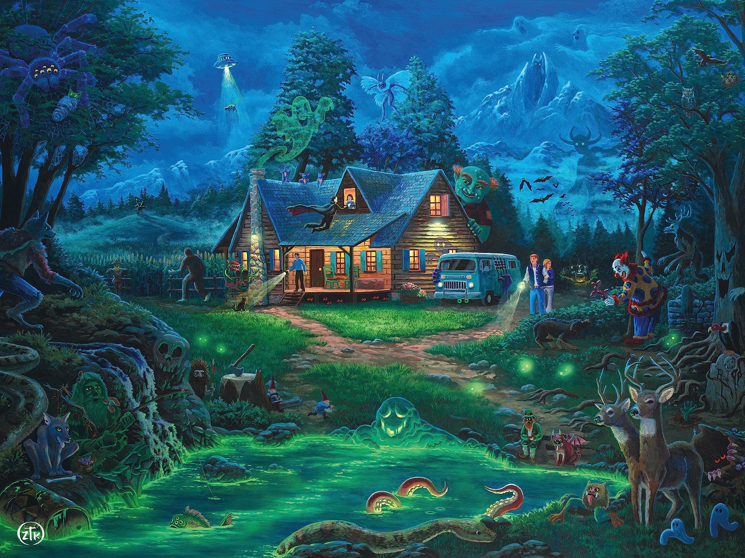 ジグソーパズル　アイリーンサイツ　enchanted retreat ラスト Amazon.com: Ceaco - A Supernatural Retreat - Glow - 750