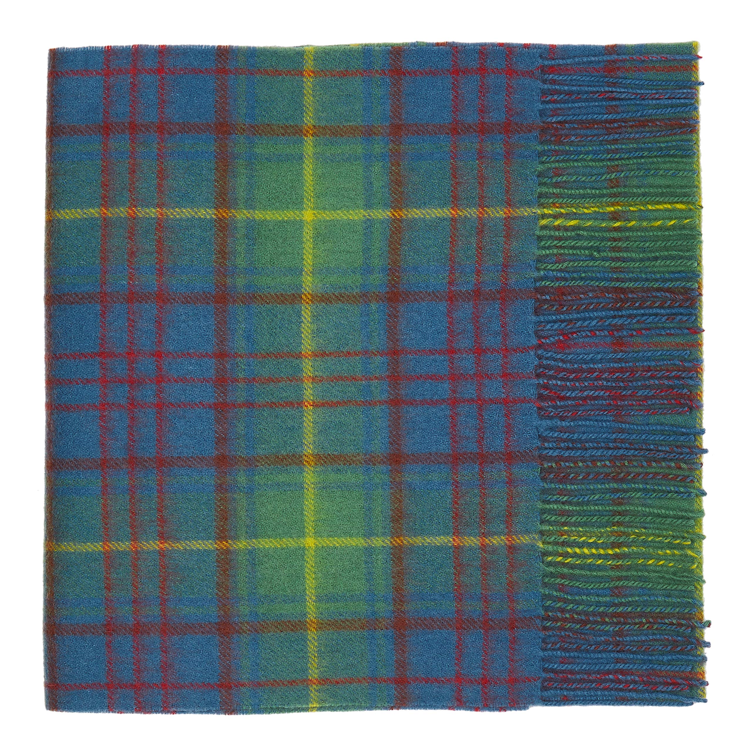 Oxfords Cashmere 100% Lambswool Tartan Plaid Scarf, Donegal